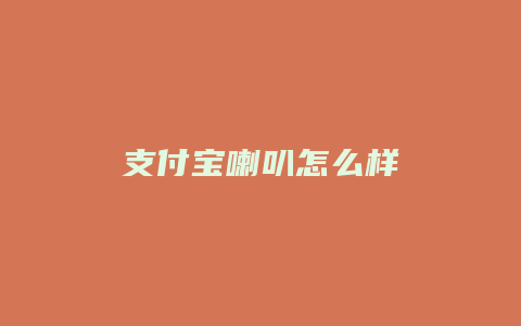 支付宝喇叭怎么样